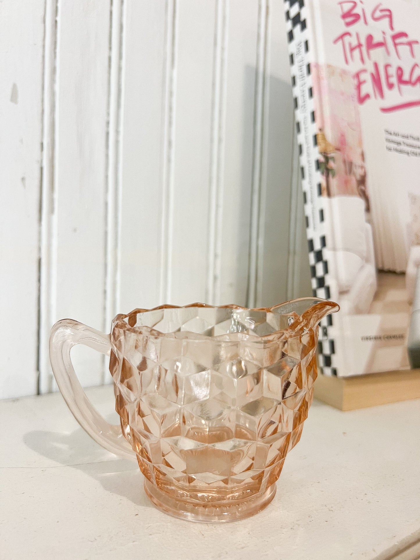 FOUND & Co. Pink Depression Glass Pitcher