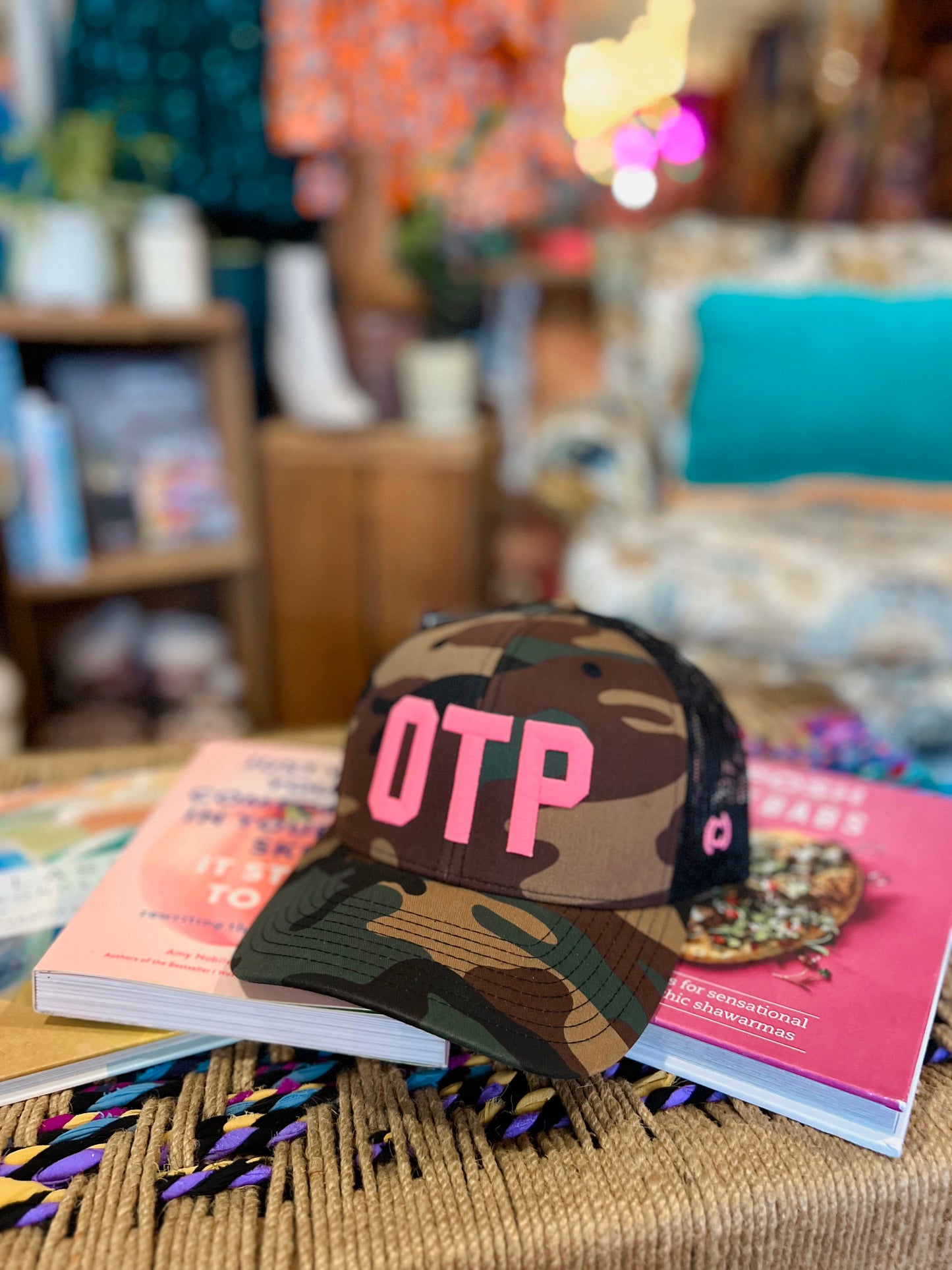 OTP Trucker Hat - Camo + Neon Pink