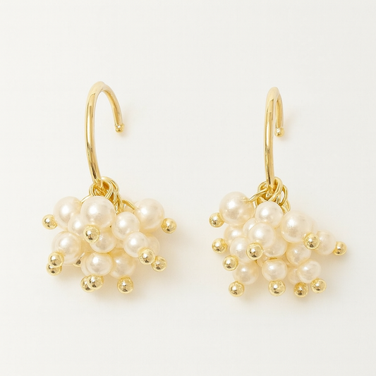 The Pearl Pom Hoops