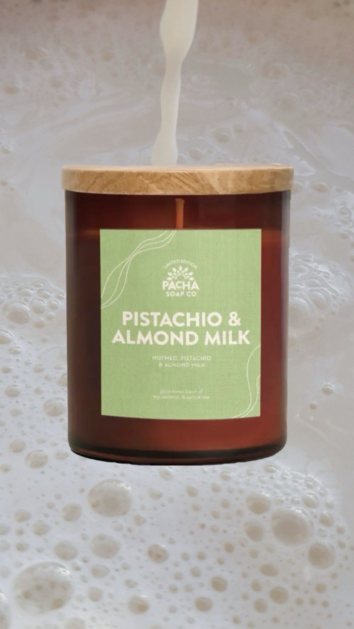 Pacha Soap Co. Pistachio & Almond Milk Candle