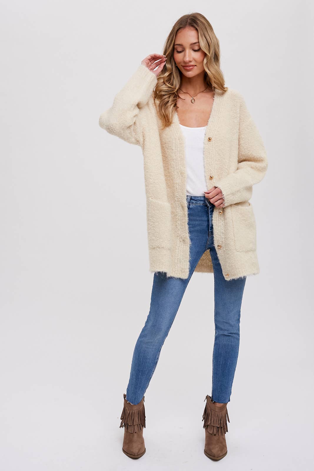 Boho Bliss Fuzzy Cardi