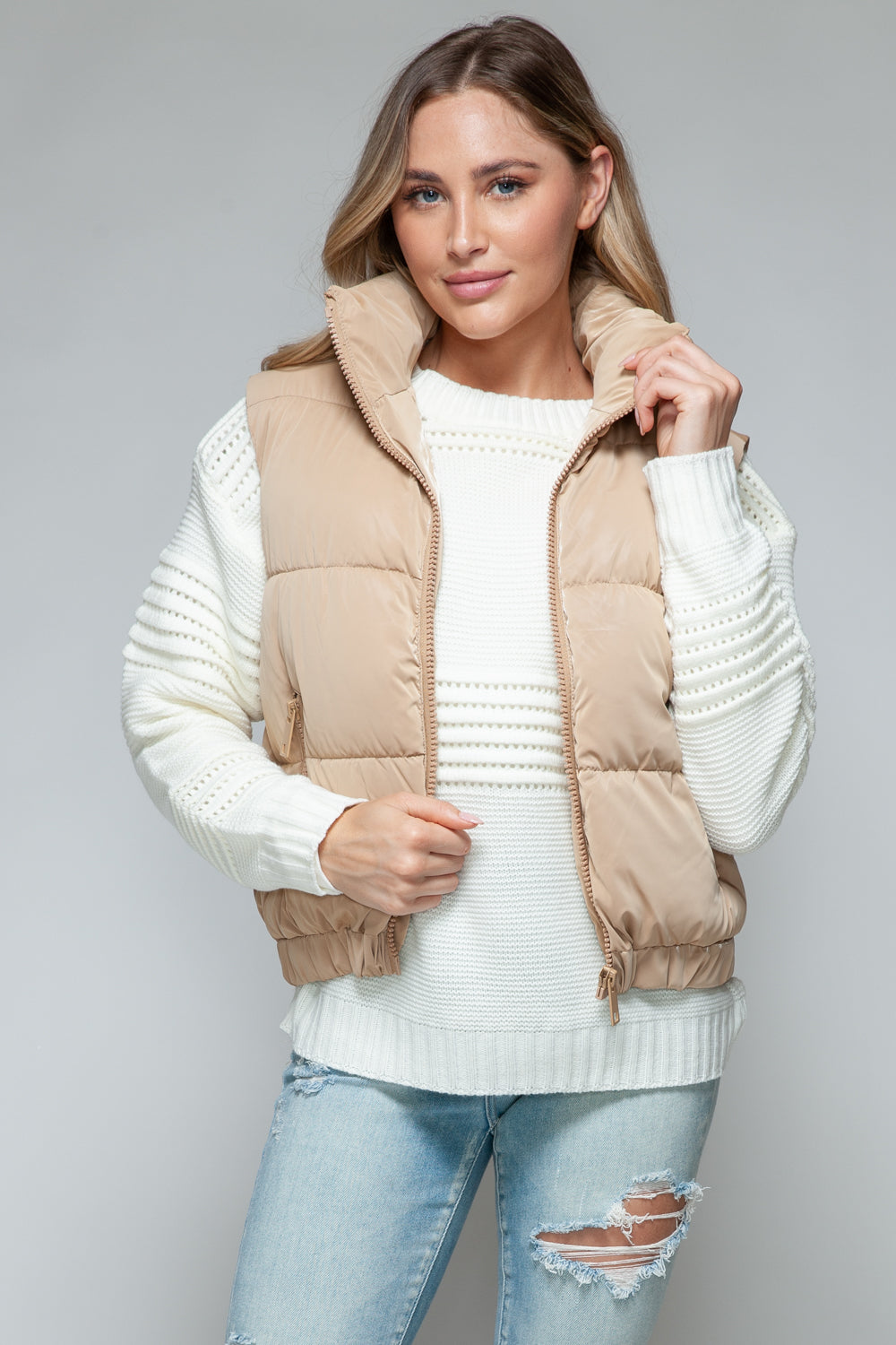 Snobbish Fur Lined Puffer Vest