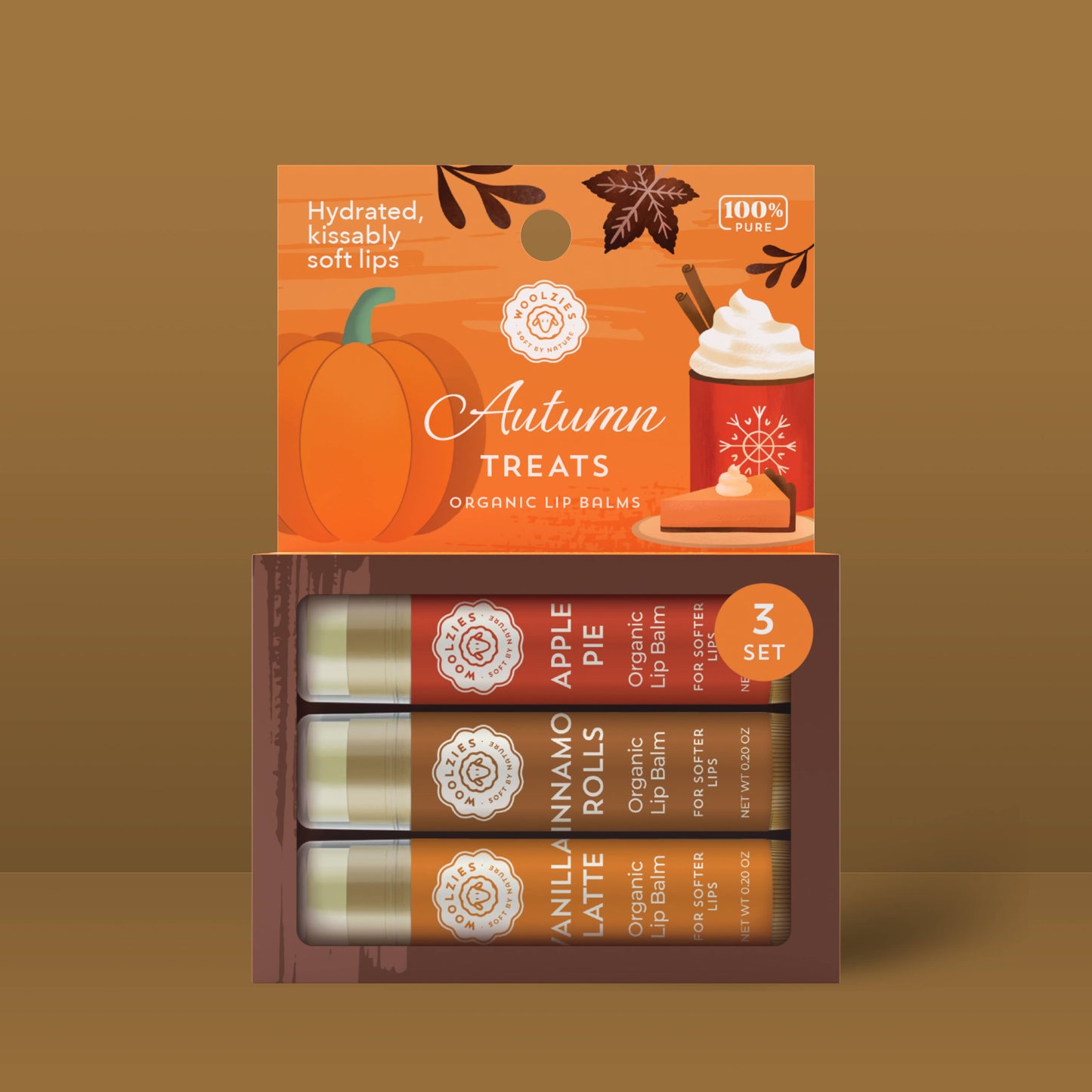 Woolzies - Autumn Treats Lip Balm Set Of 3