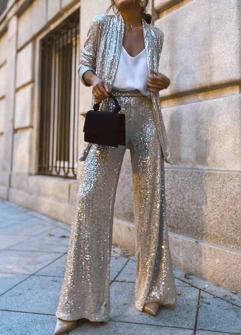 Party Sequin Blazer & Pants Set