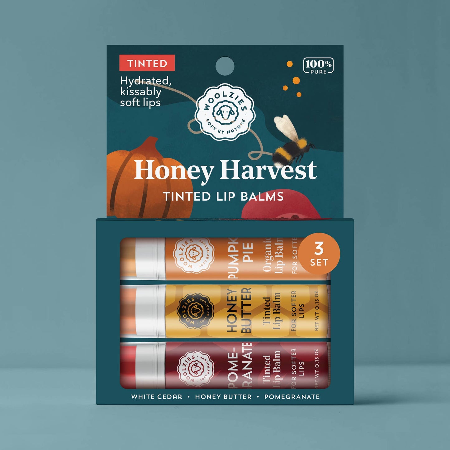 Woolzies - Honey Harvest Tinted Lip Balm Set Of 3