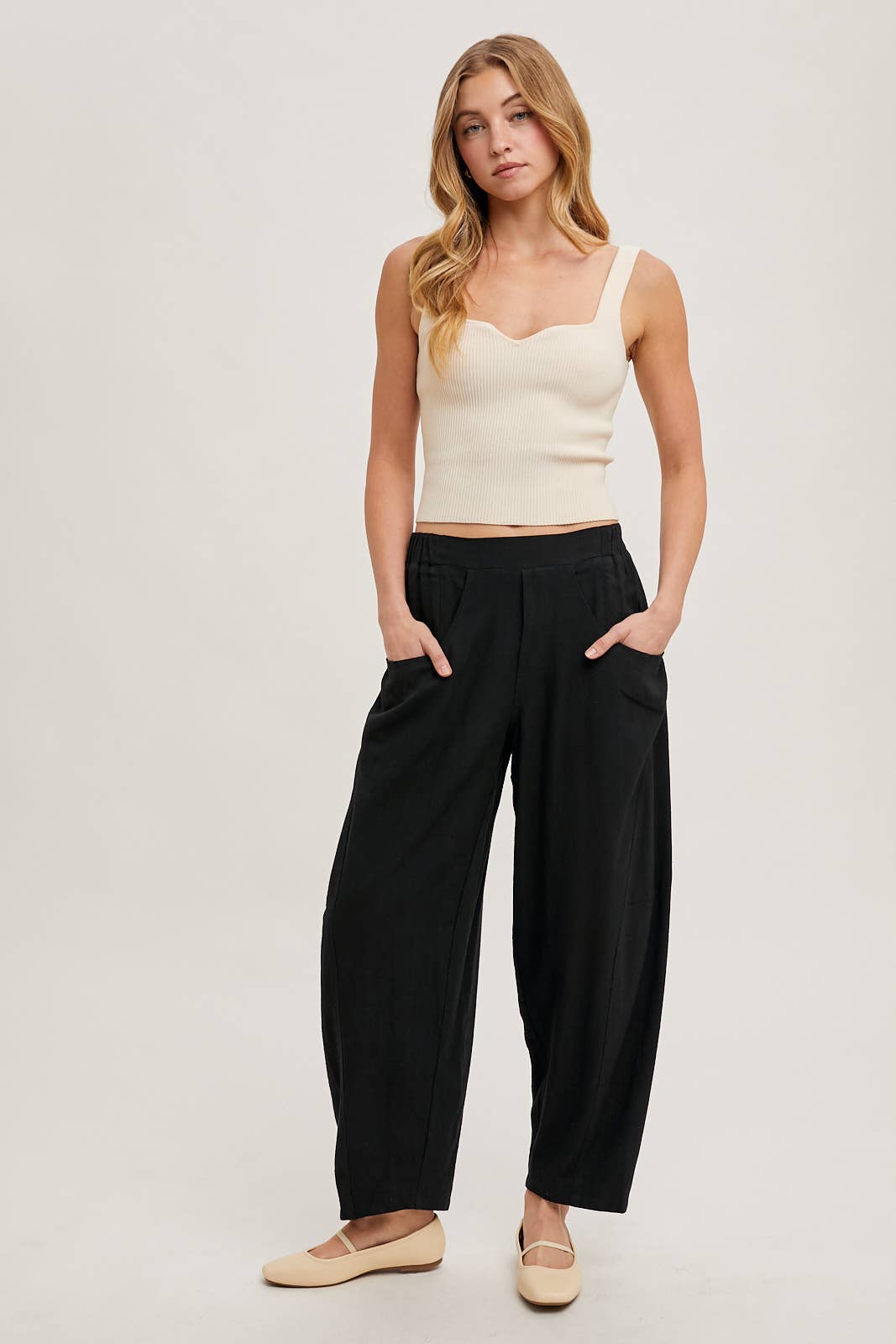 Bluivy - RELAXED BARREL PANTS WITH POCKETS