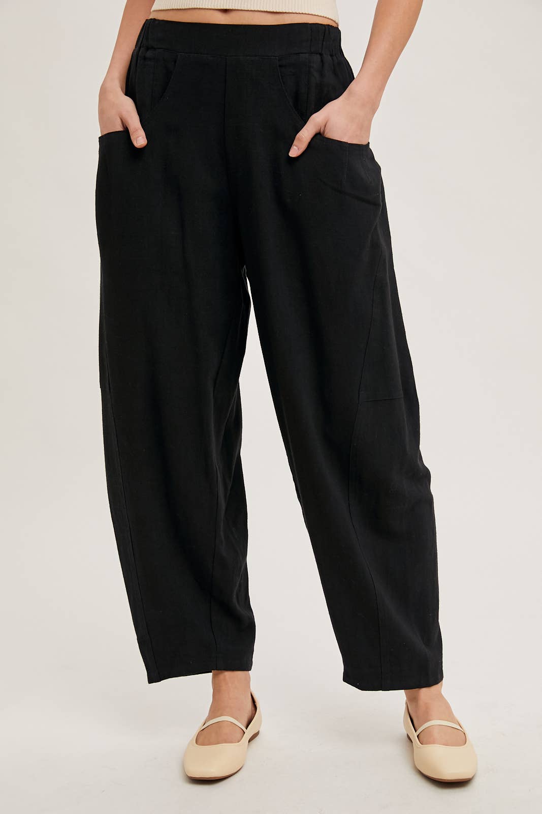 Bluivy - RELAXED BARREL PANTS WITH POCKETS