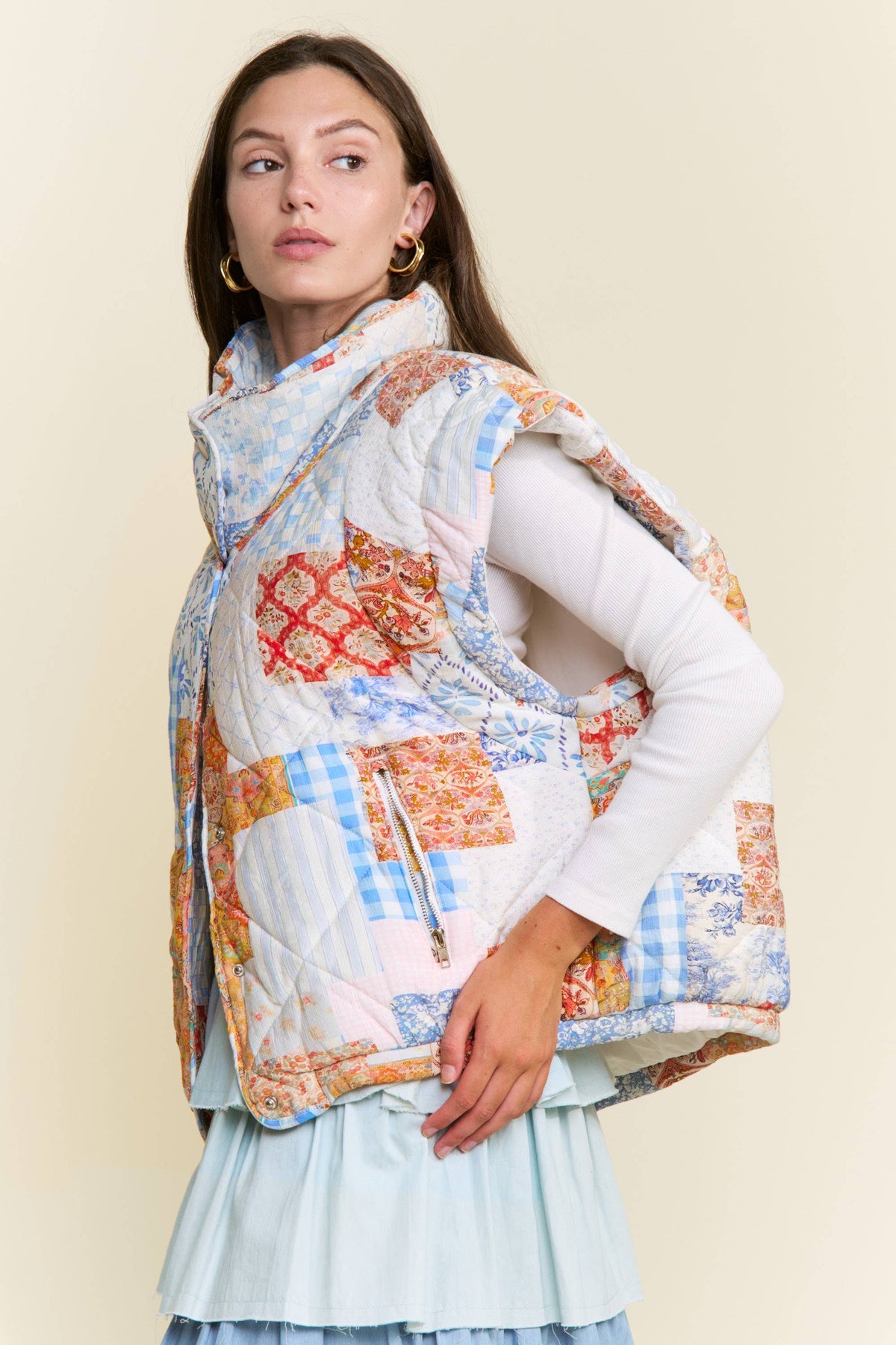 J.NNA - Patchwork Puffer Vest