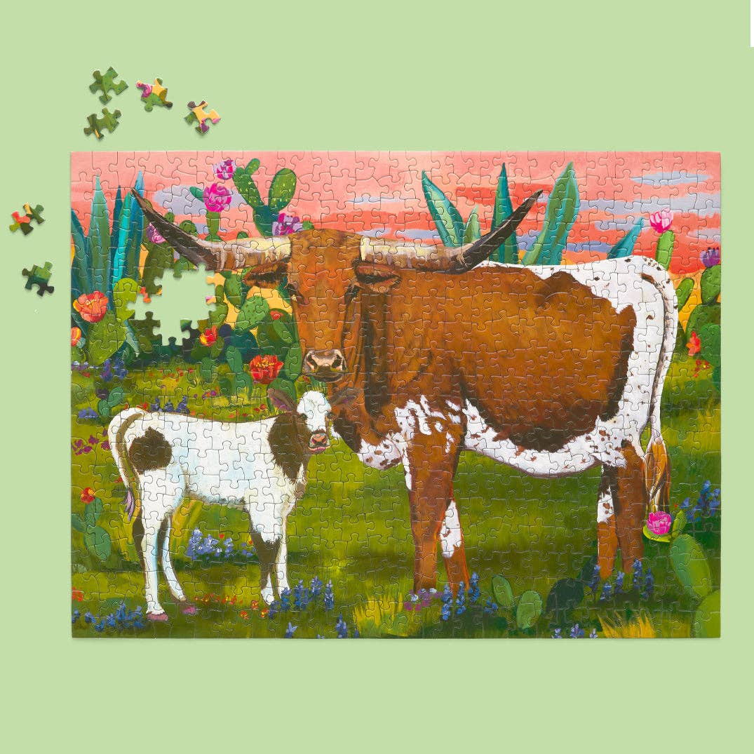 WerkShoppe - Longhorns 500 Piece Puzzle