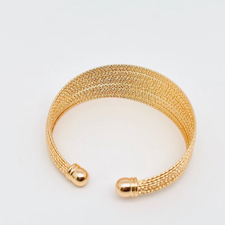 Gold Coil Cuff Bracelet