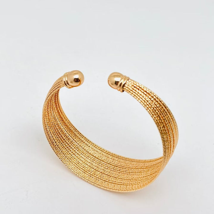 Gold Coil Cuff Bracelet