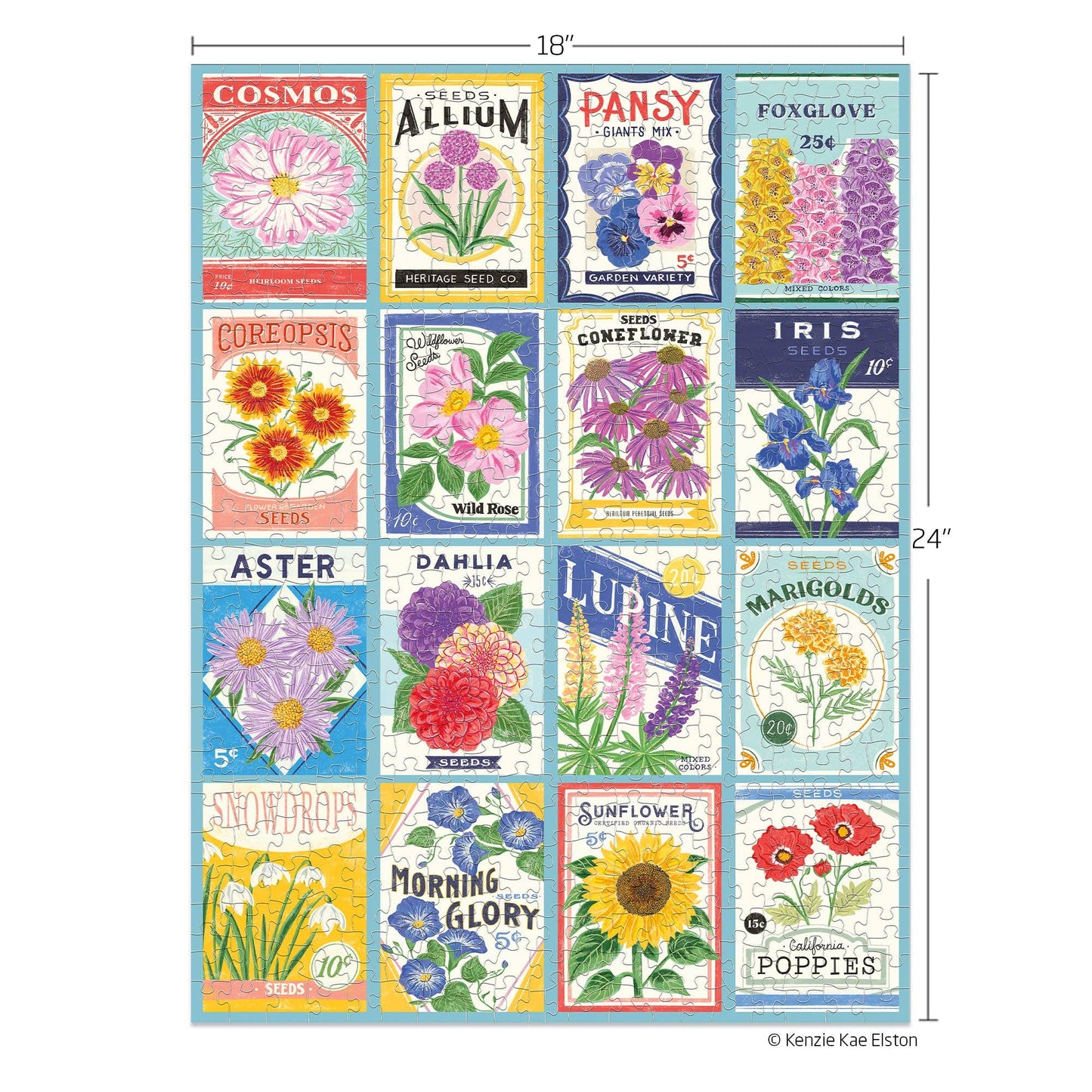 WerkShoppe - Seed Packets 500 Piece Puzzle