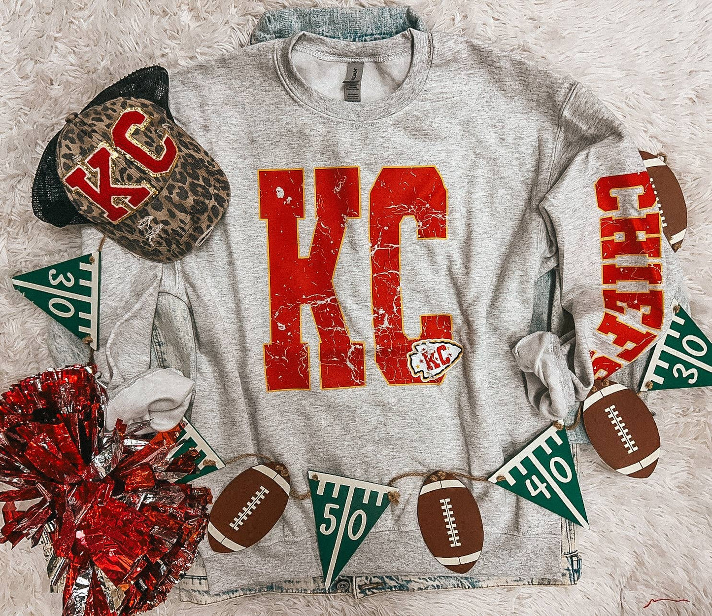 Distressed KC Chiefs Sweatshirt