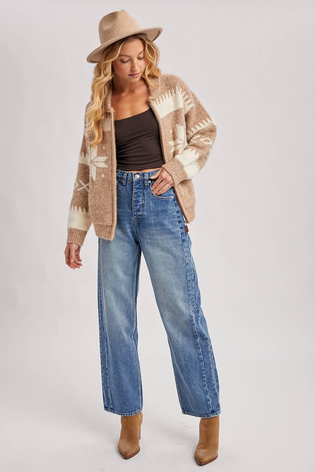 The Fireside Snowfall Zip Cardigan