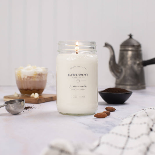 Antique Candle Co.® - Fluffy Coffee - Soy Wax Mason Jar Candle