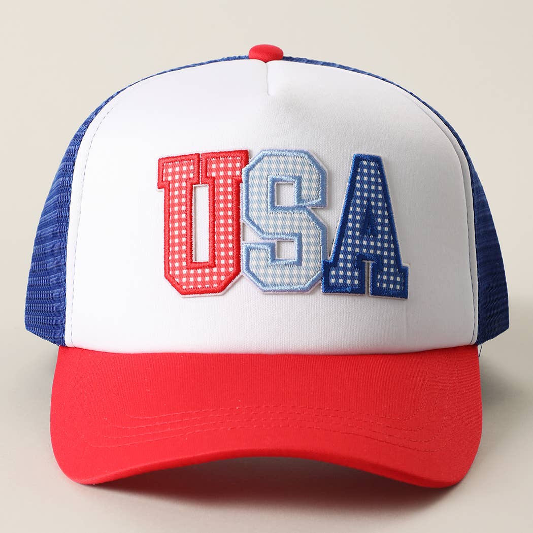 Gingham Patch USA Trucker Hat