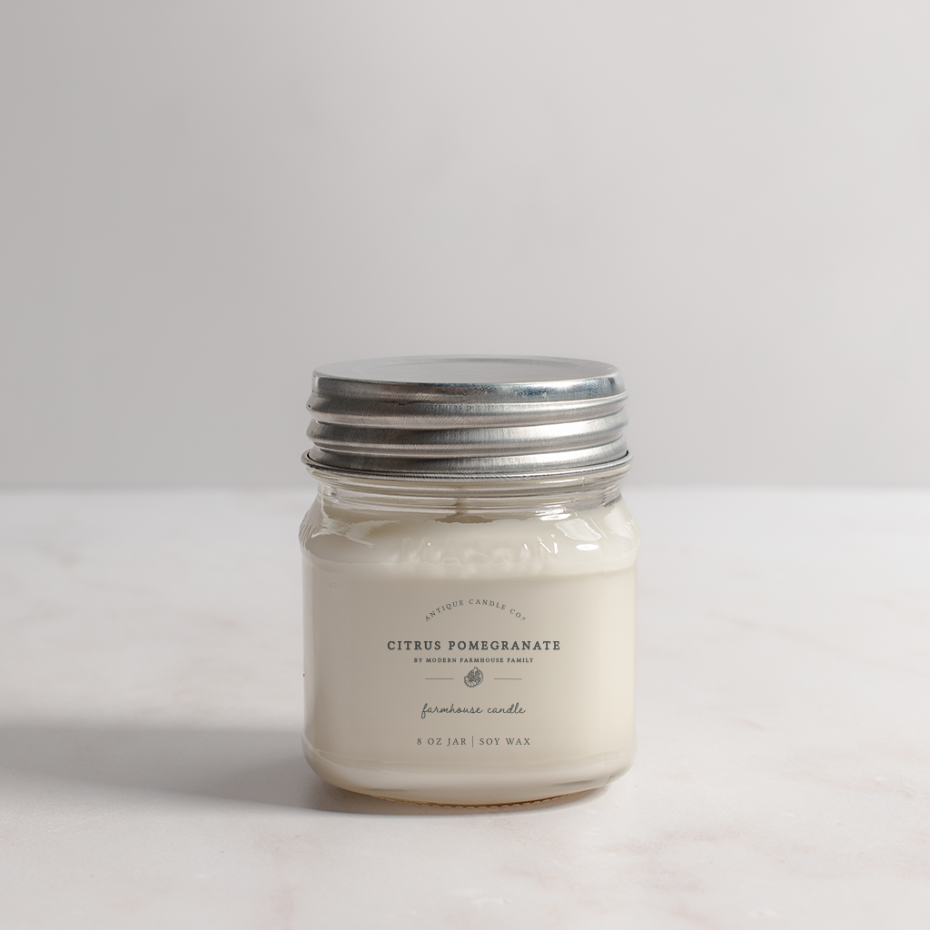 Antique Candle Co.® - Citrus Pomegranate - Soy Wax Mason Jar Candle