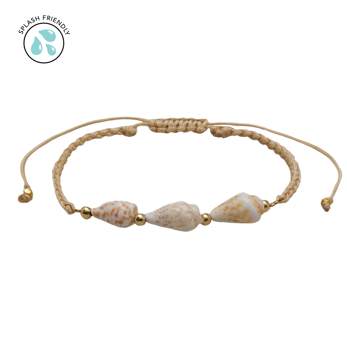 Sunbaked Braided Shell Bracelet