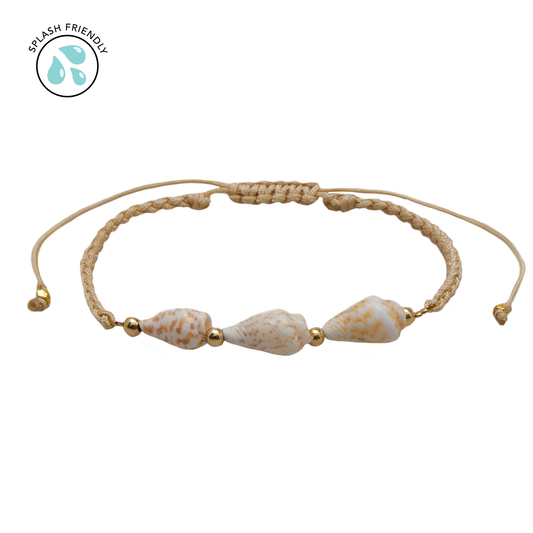 Sunbaked Braided Shell Bracelet