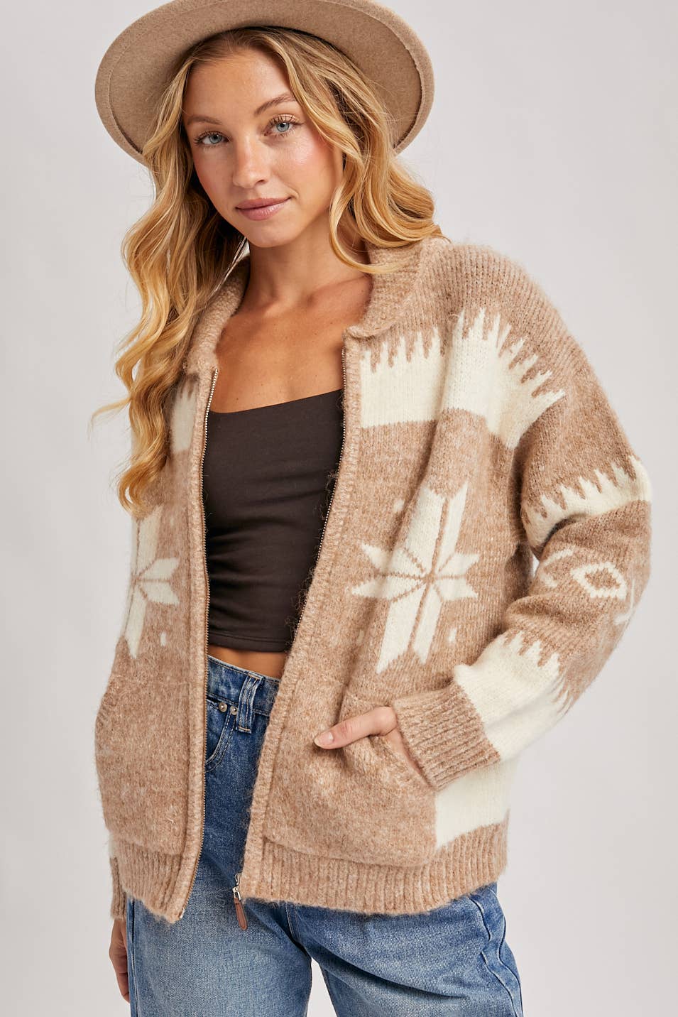 The Fireside Snowfall Zip Cardigan