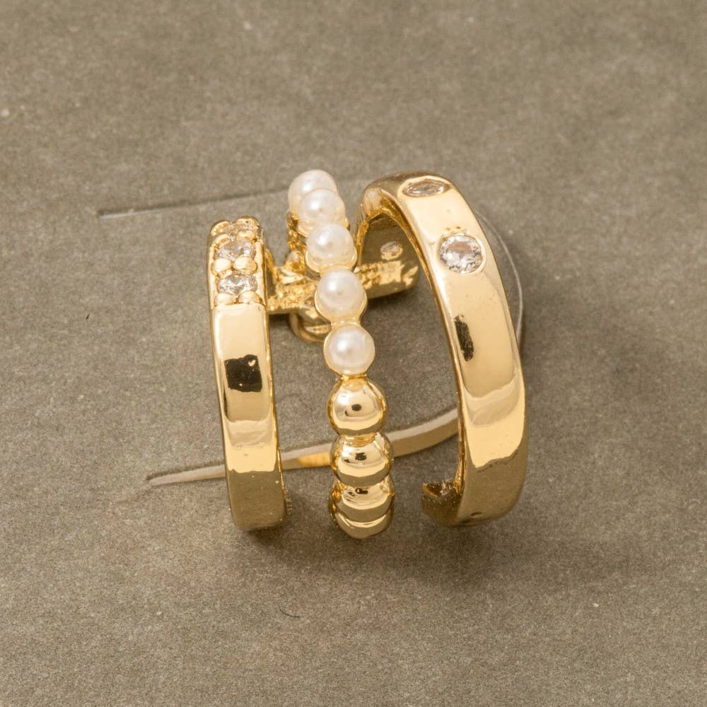 The Pearl Trio Hoops
