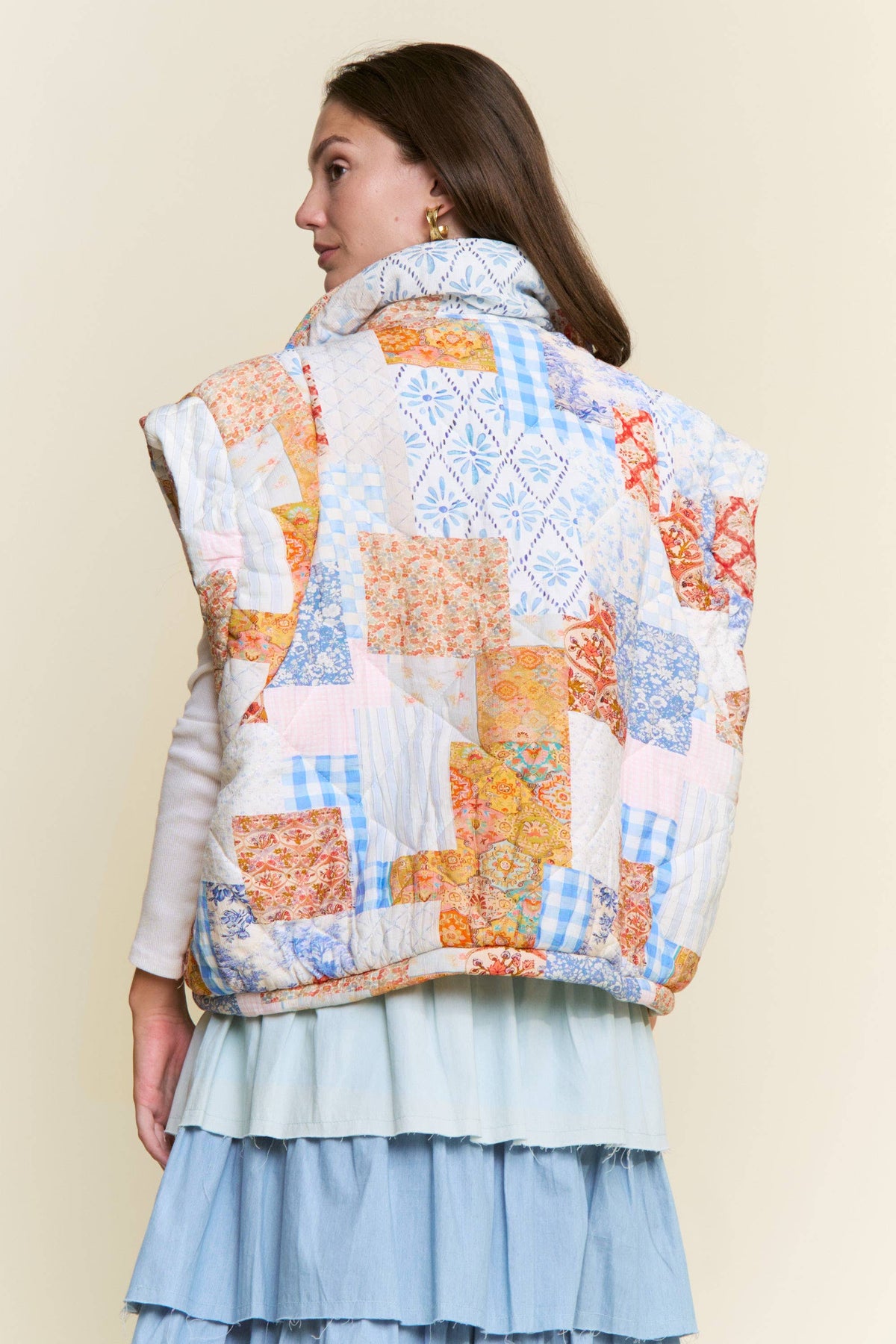 J.NNA - Patchwork Puffer Vest