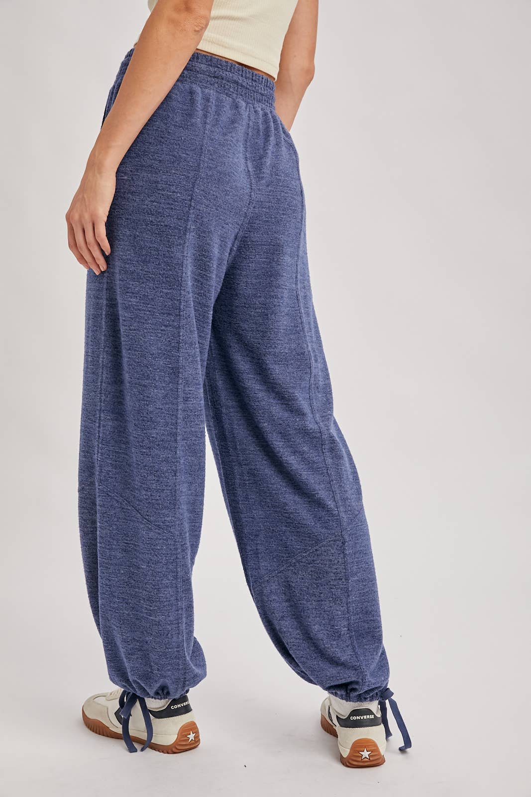 Bluivy - DRAWSTRING HIGH WAIST JOGGER SWEATPANTS