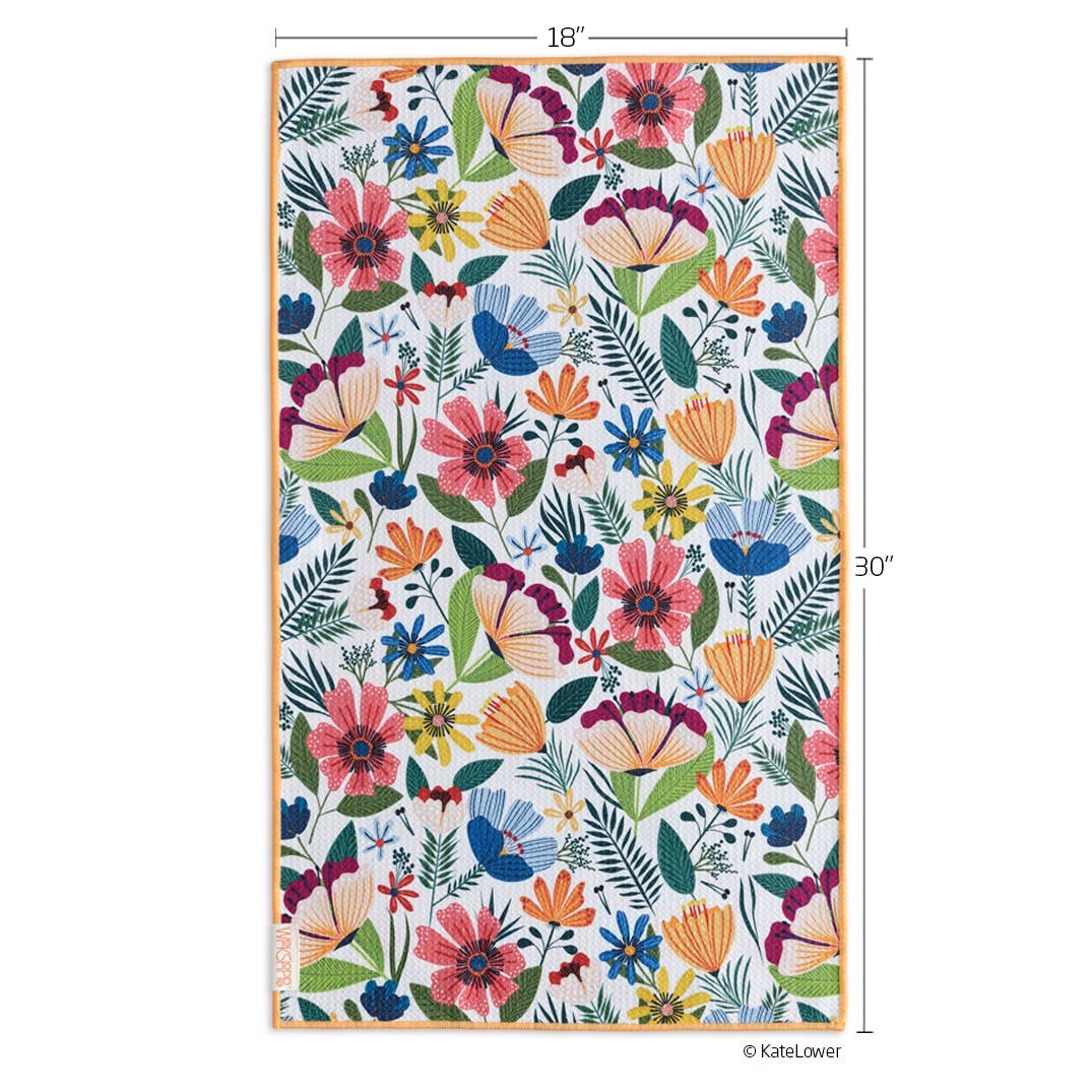 WerkShoppe - Fields Of Flowers | Microfiber Kitchen Dish Towel