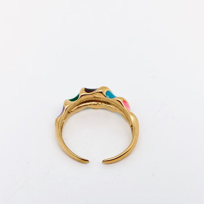 Birdie & Fern Vintage Inspired Adjustable Enamel Ring