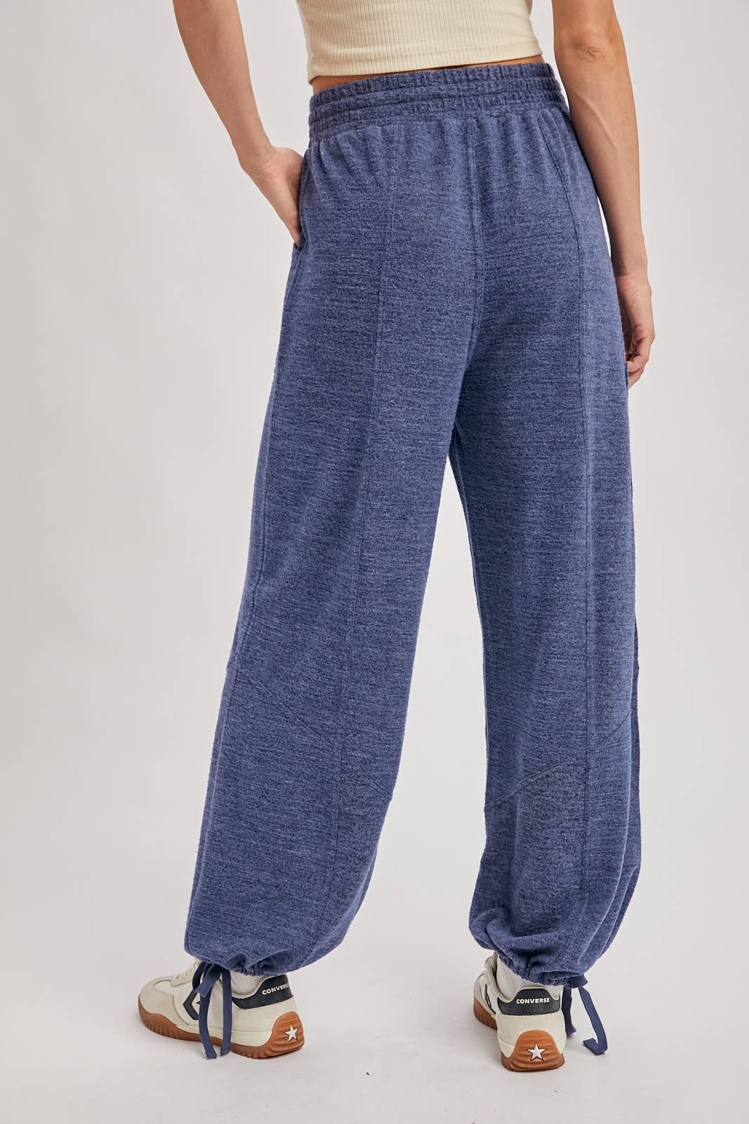 Bluivy - DRAWSTRING HIGH WAIST JOGGER SWEATPANTS