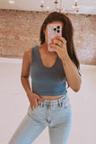 Waffle Ribbed Cropped Cami