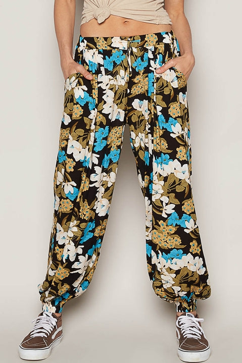 Floral Print Harem Pants