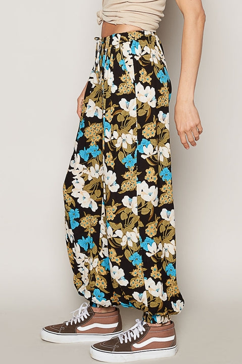 Floral Print Harem Pants