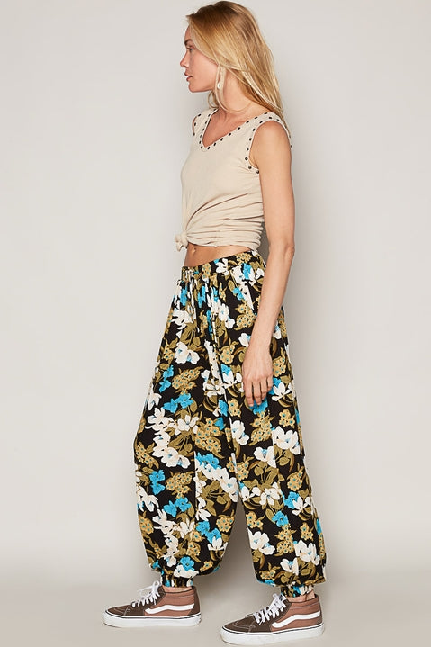 Floral Print Harem Pants