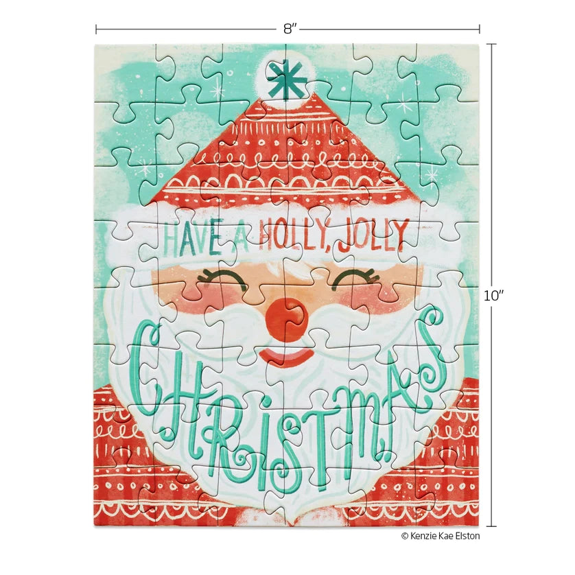 Holly Jolly Santa 48 Piece Mini Puzzle