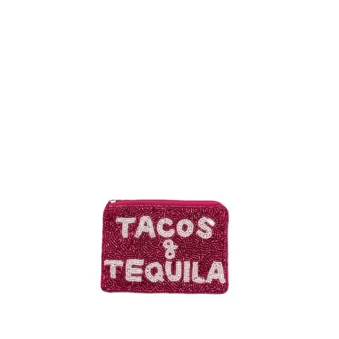 Tacos & Tequila Beaded Pouch