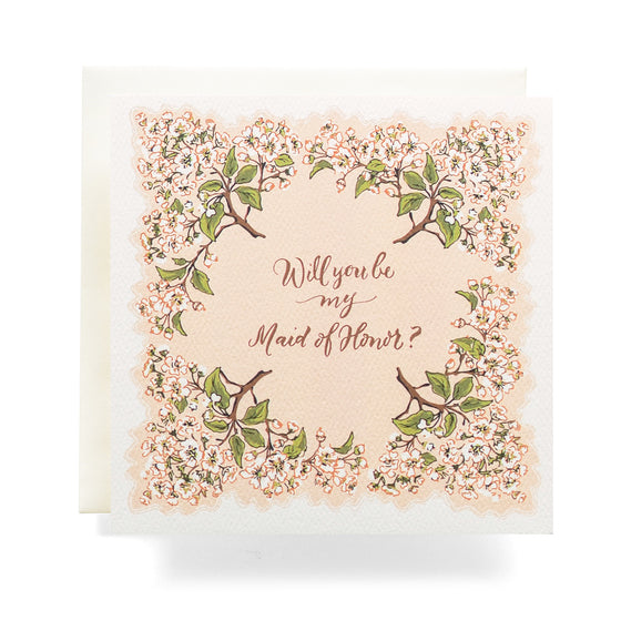 Antiquaria - Handkerchief Maid Of Honor Greeting Card