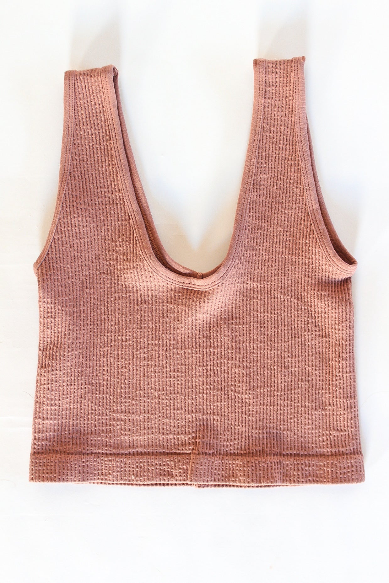 Waffle Ribbed Cropped Cami