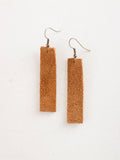 Jones & Lake Leather Drop Bar Earrings