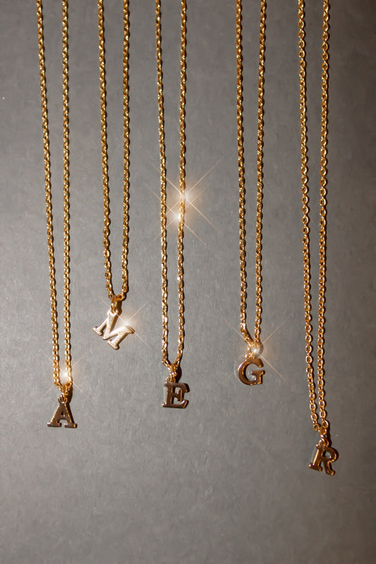 Dainty Love Gold Initial Necklace