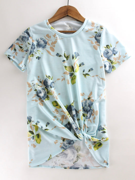 Light Blue Floral Top