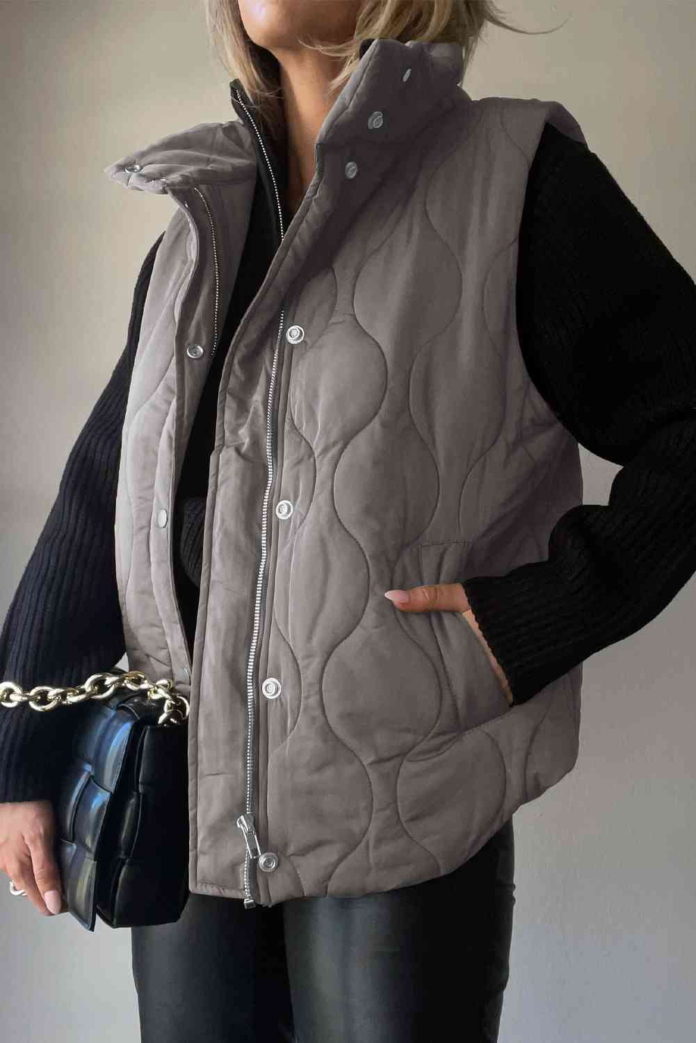 Quilted Vest With Pockets