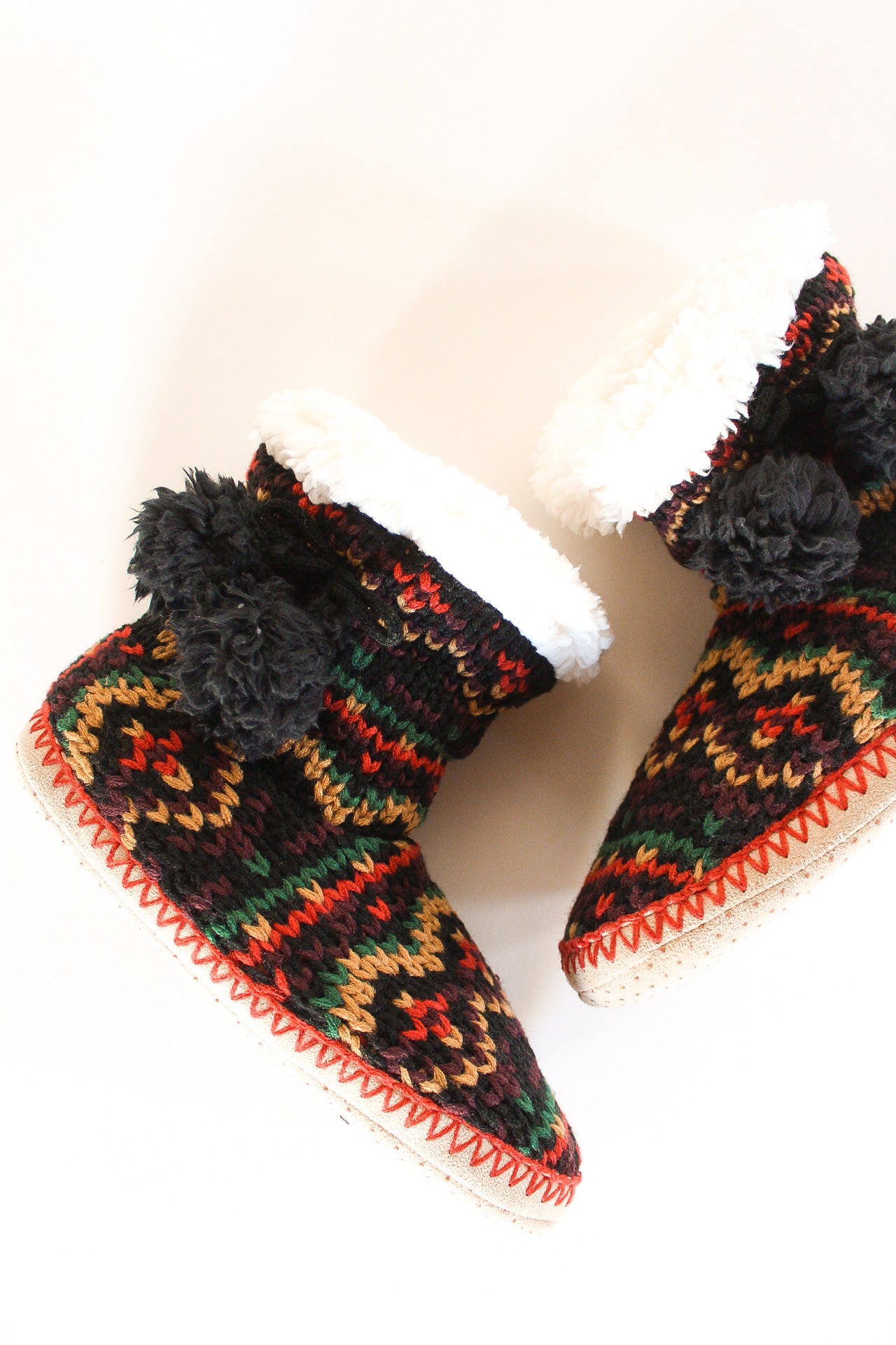 Hand Knit Indoor Slipper Boots