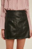 Faux Leather Chic Mini Skirt