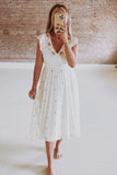 The Faye Embroidered Midi Dress