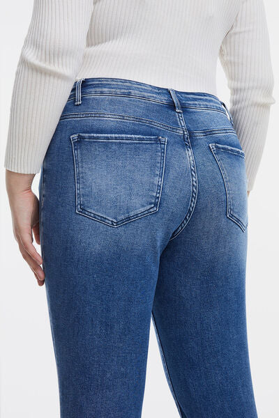 Kit High Waist Distressed Straight Jeans