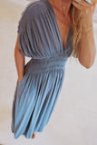 Kimono Sleeve Tied Back Maxi Dress