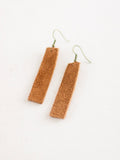 Jones & Lake Leather Drop Bar Earrings