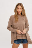 Crewneck Slouchy High/Low Top