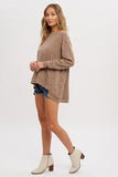 Crewneck Slouchy High/Low Top